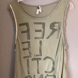 Free People Graphic Beaded Reflections Tank